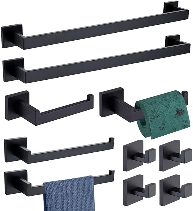 Bathroom Hardware Set 10PCS Brushed Nickel Bathroom Accessories Set SUS304