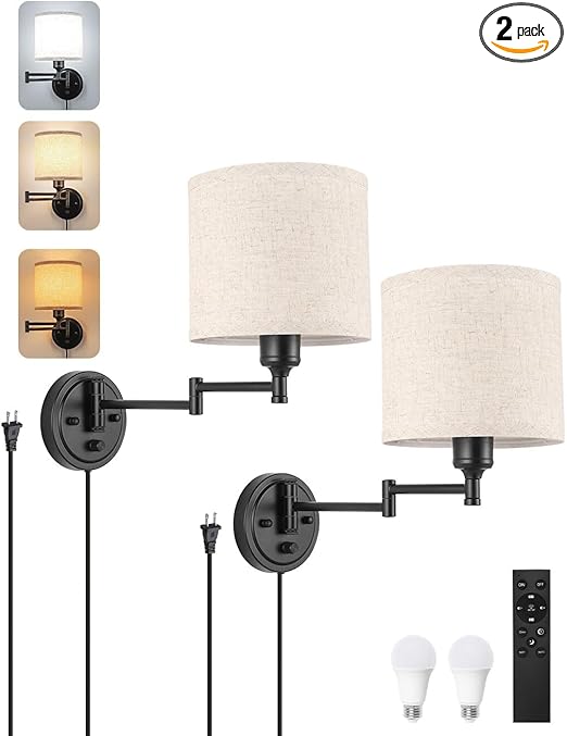 Remote Control, Dimming 10%-100% & Adjustable Colors 2700K-6500K,