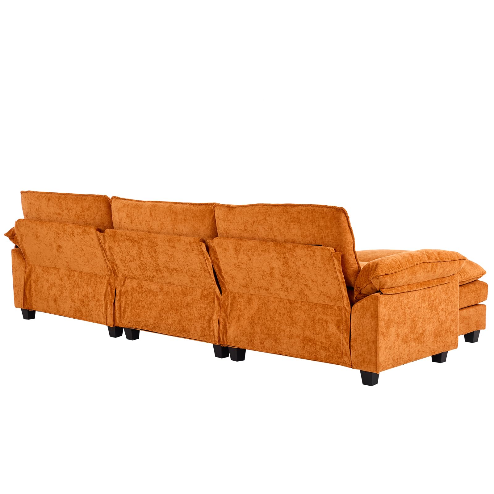 Sectional Sofa Modular Deep Seat Sofa Couch with Ottoman for Living Room