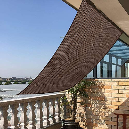 16' x 20' Brown Rectangle Sun Shade Sail Canopy, 95% UV Blockage Awning Shelter