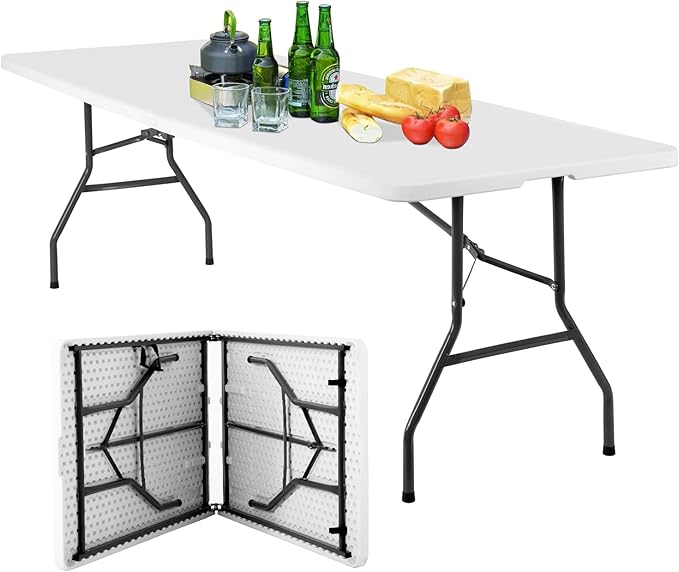 6FT Picnic Table Folding Table Camping Table Plastic Table Fold Up