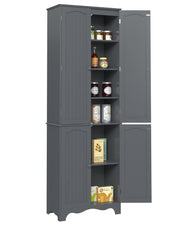 72'' Tall Kitchen Pantry Cabinet, Freestanding Storage Cabinet with Doors and Shelves