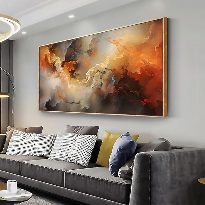 Framed Wall Art Abstract Seascape Canvas Printing Wall Decor Artwork for Living Room