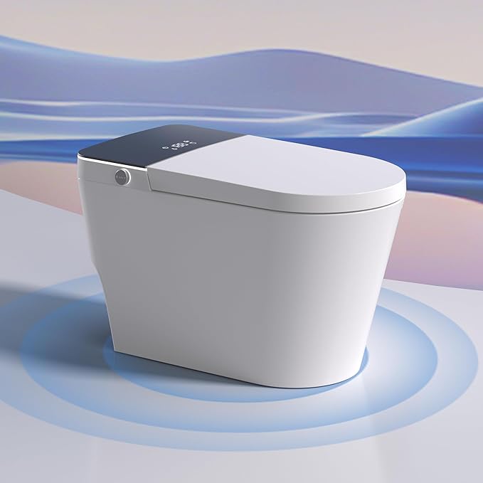 Smart Toilet with Tank Built In, One Piece Bidet Toilet, Instant Warm Water