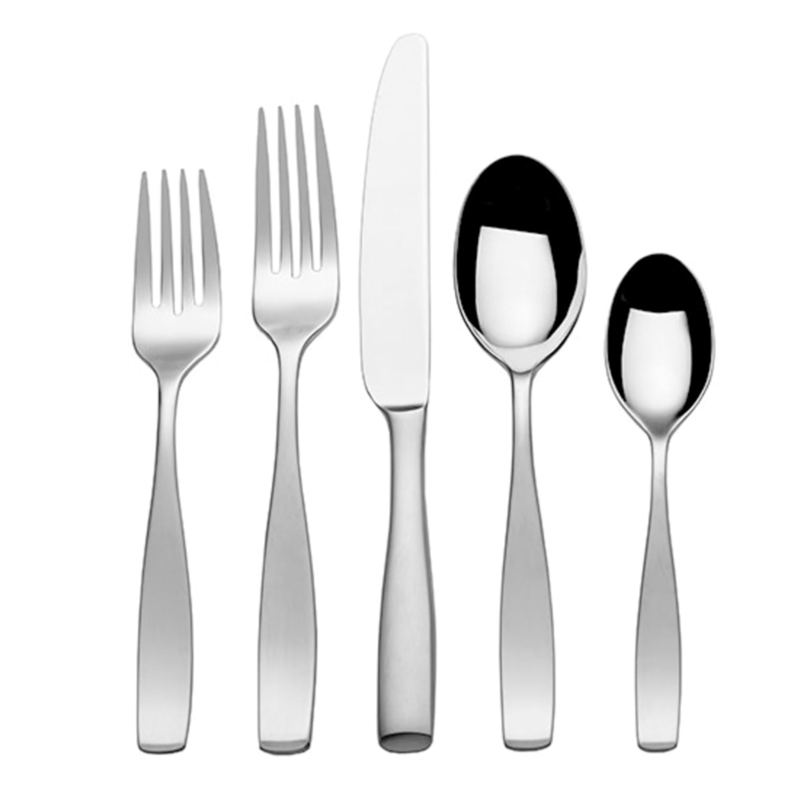 Satin Loft Flatware Service for 12, 65 Piece Set, 18/10 Stainless Steel