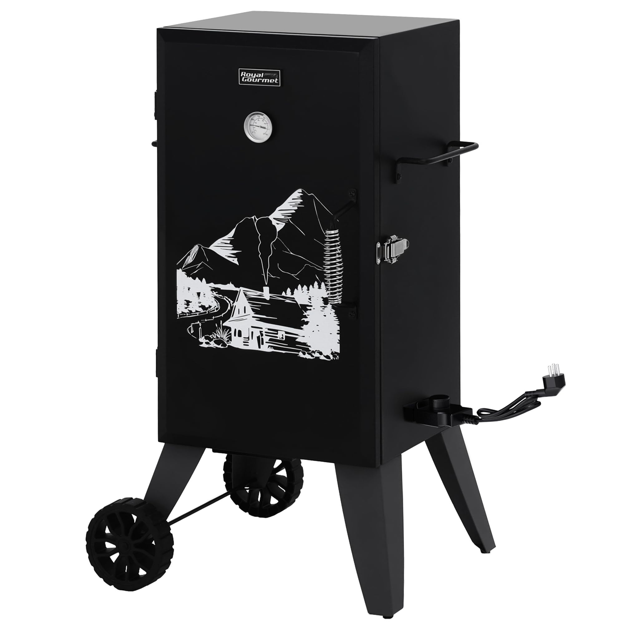 SE2805 28-Inch Analog Electric Smoker with 3 Cooking Grates, Outdoor Smoker