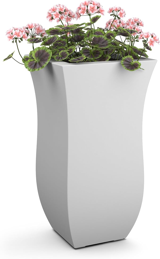 Valencia 30-Inch Tall Planter – Weather-Resistant Planter for Flowers