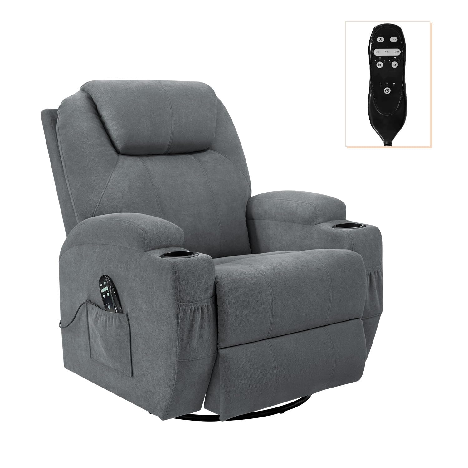 Rocking Chair Recliner Chair with Massage Swivel Ergonomic Lounge