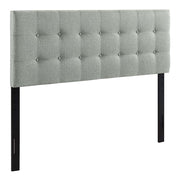 Gray Linen Queen Headboard