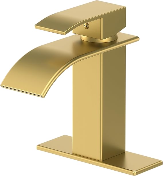 Bathroom Faucet Brushed Nickel Modern Waterfall Bathroom Sink Faucet