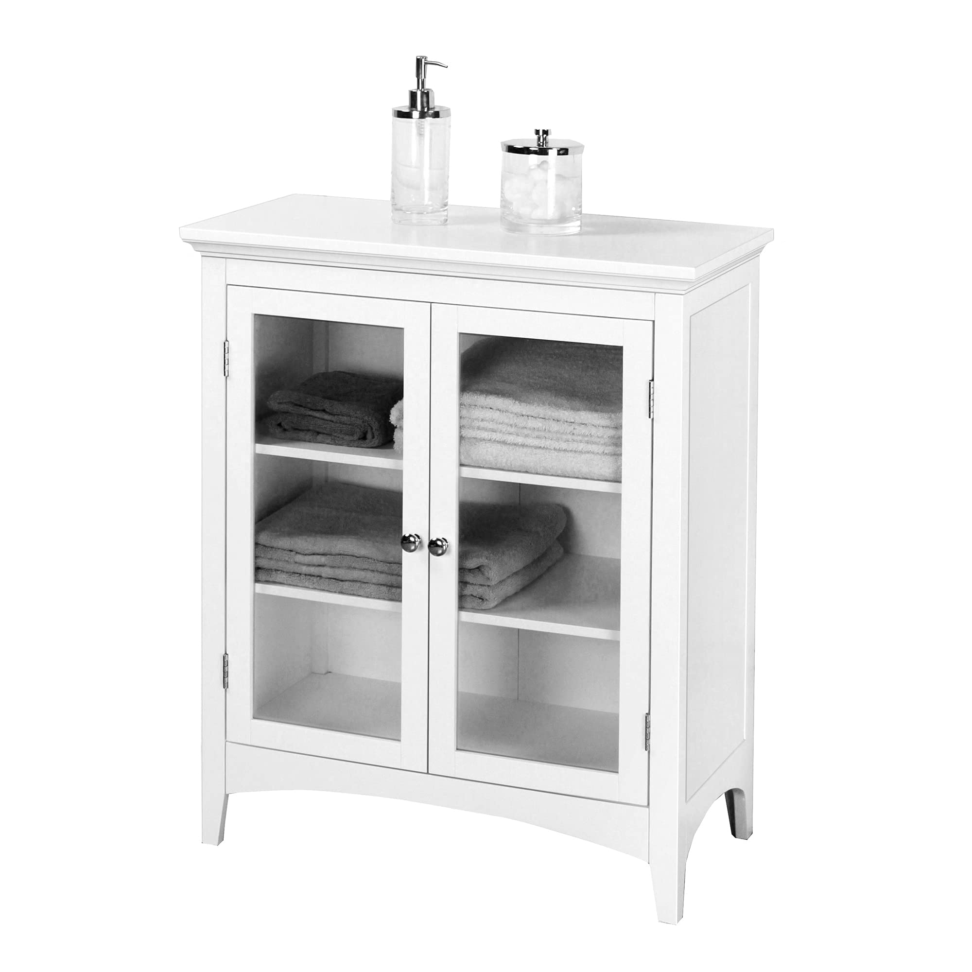Teamson Home Freestanding Two-Door Floor Cabinet, White