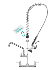 with Sprayer Wall Mount : Rnatflu 8 inch Center Commercial Sink Faucet