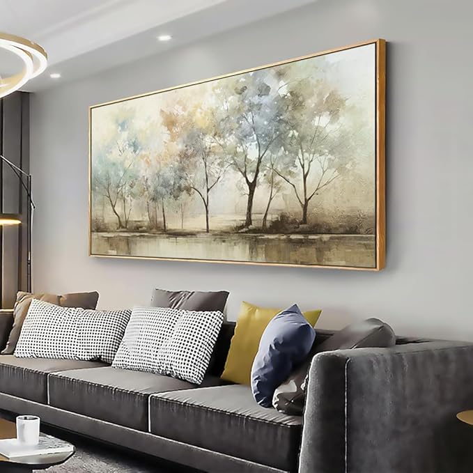 Framed Wall Art Abstract Seascape Canvas Printing Wall Decor Artwork for Living Room