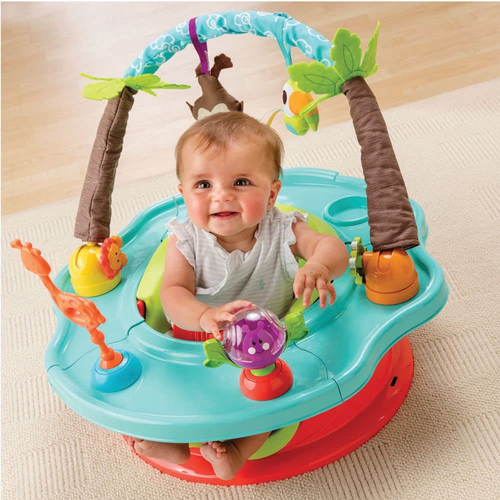 Bright Starts Deluxe SuperSeat, Wild Safari, Fun Baby Seat for Sitting Up, Playtime