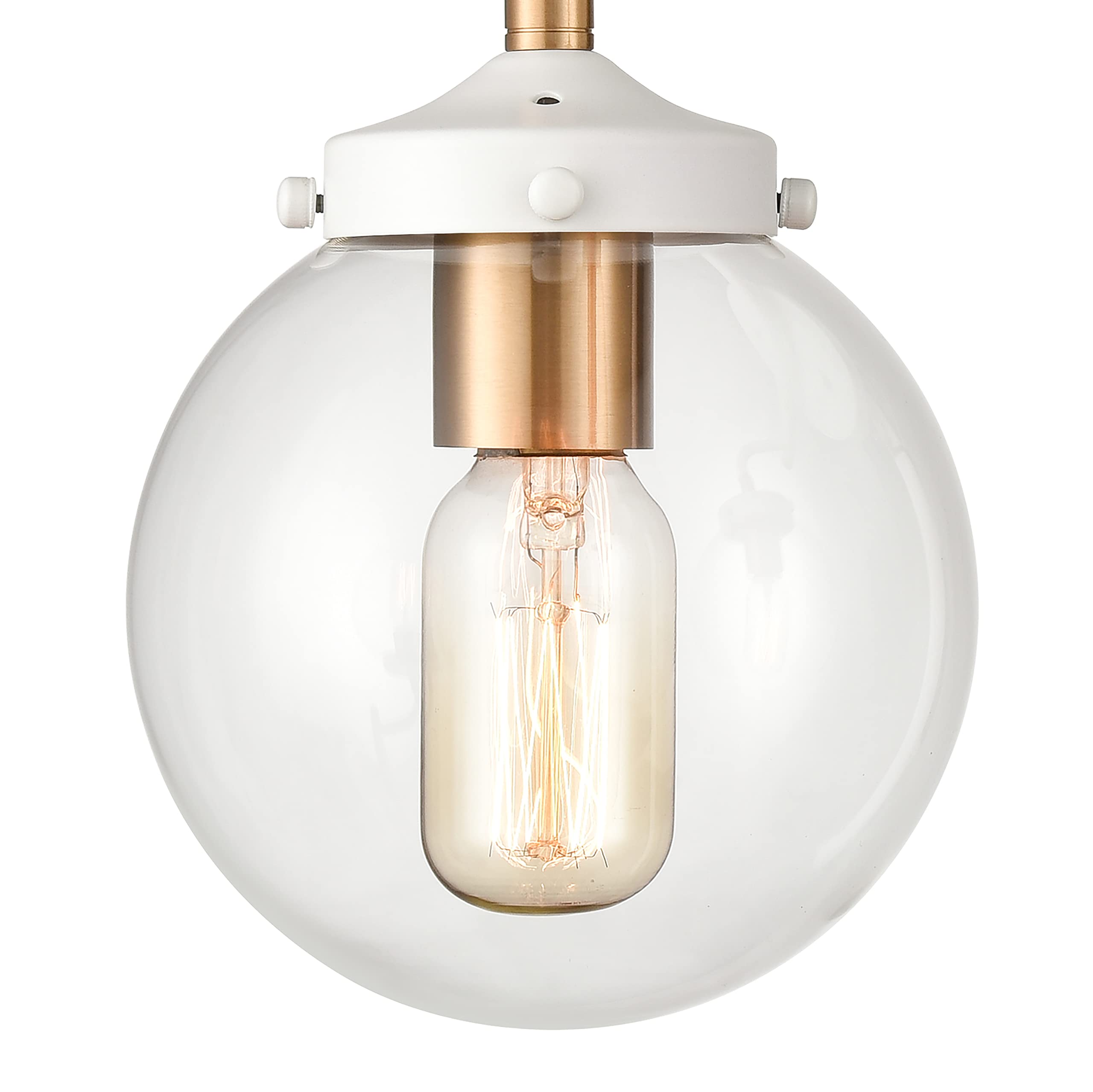 Home Boudreaux Vanity Light - 2-Light in Matte White Finish, with Clear Glass