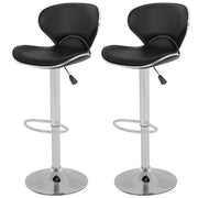 Set of 2 Swivel Barstools Height Adjusta with Back Dining Kitchen Room Counter