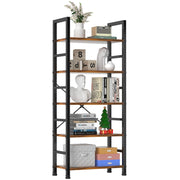 Book Shelf, 5 Tier Bookcase, Modern Tall Bookshelf for Garage Kit, CDs