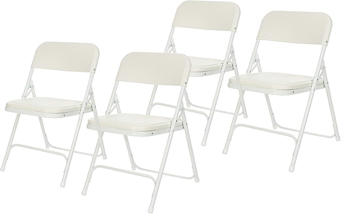 Lightweight Plastic Folding Chair – Blue, 500 lb Capacity