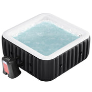 Person Inflatable Hot Tub, Large Square Portable Blow up Hot Tub