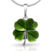 Four Leaf Clover Necklace | Handcast Pewter Shamrock Pendant