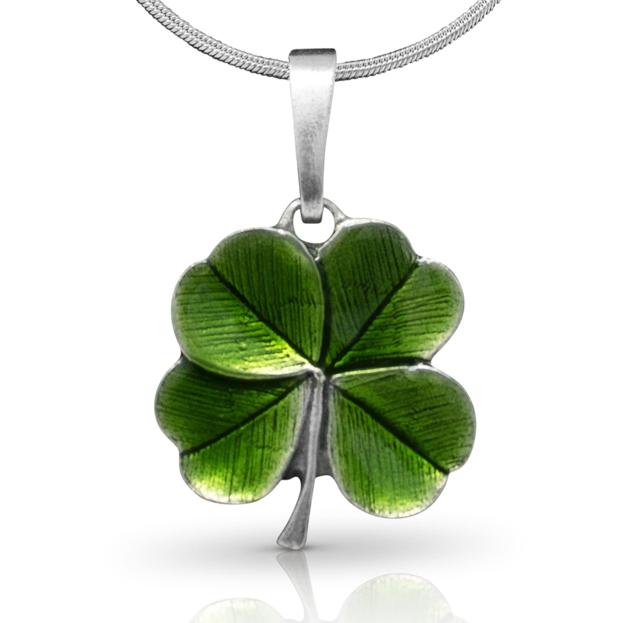 Four Leaf Clover Necklace | Handcast Pewter Shamrock Pendant