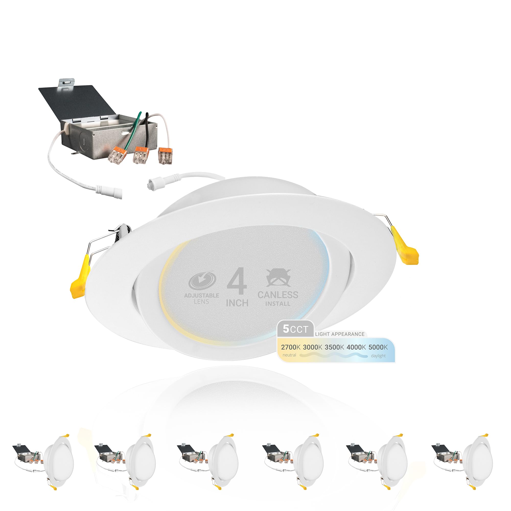 Recessed Lighting, 5CCT 2700K/3000K/3500K/4000K/5000K Selectable