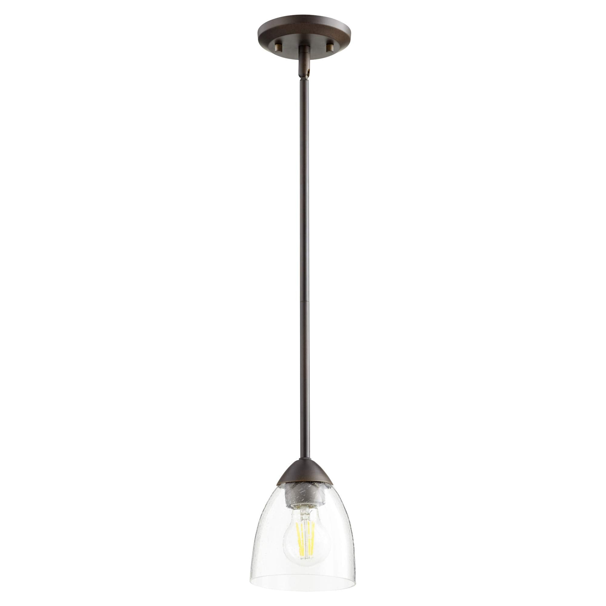 3069-286 Transitional One Light Pendant from Barkley Collection in Bronze/Dark Finish