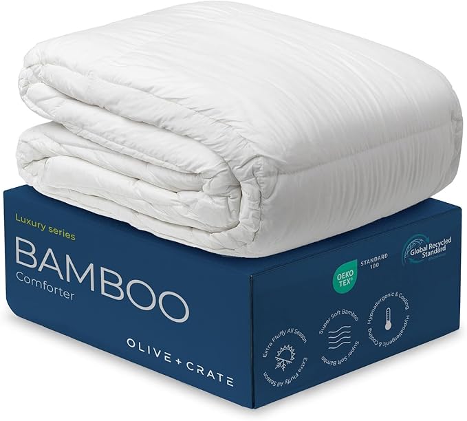 100% Cooling Bamboo Comforter from Viscose - Queen Size - Hypoallergenic