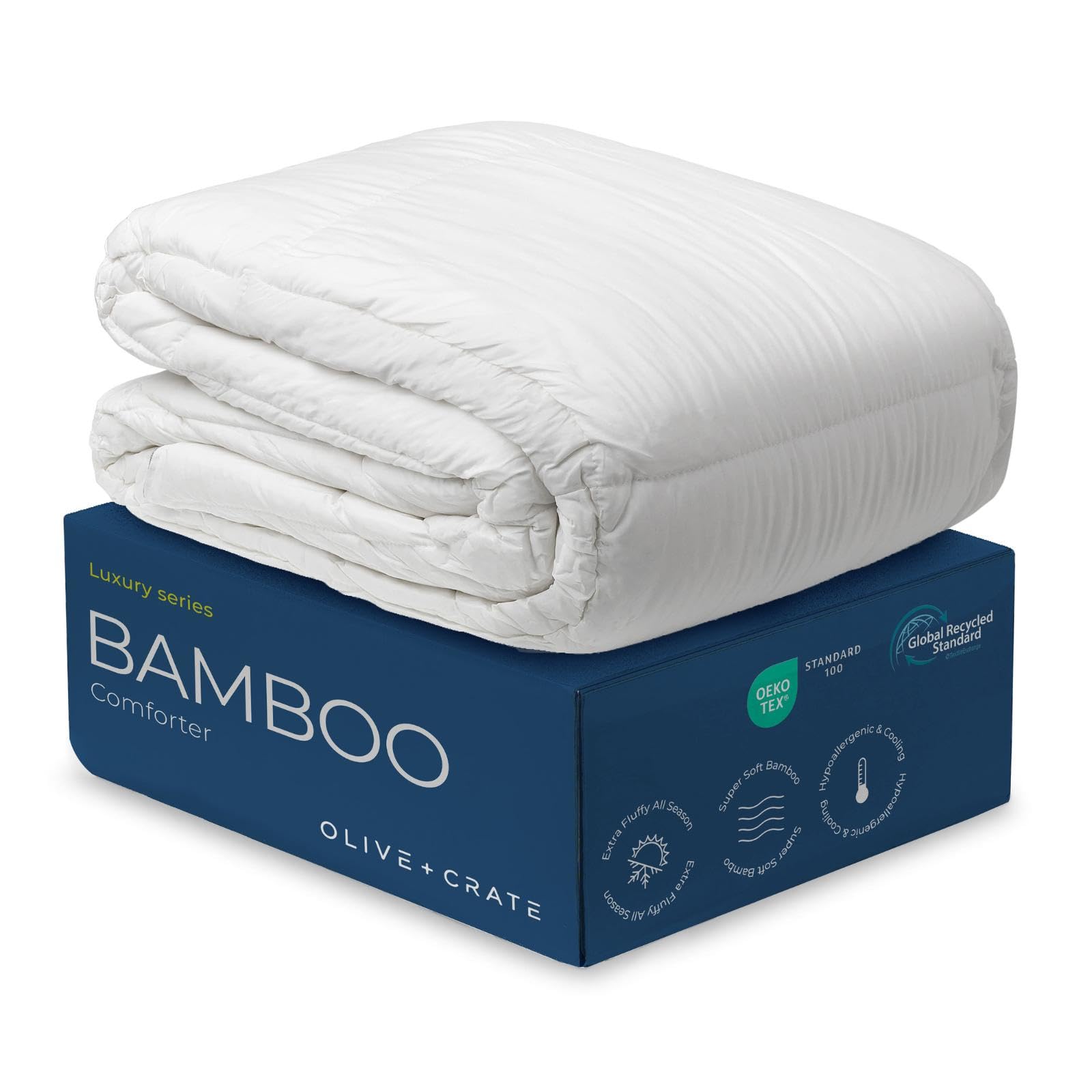 100% Cooling Bamboo Comforter from Viscose - Queen Size - Hypoallergenic