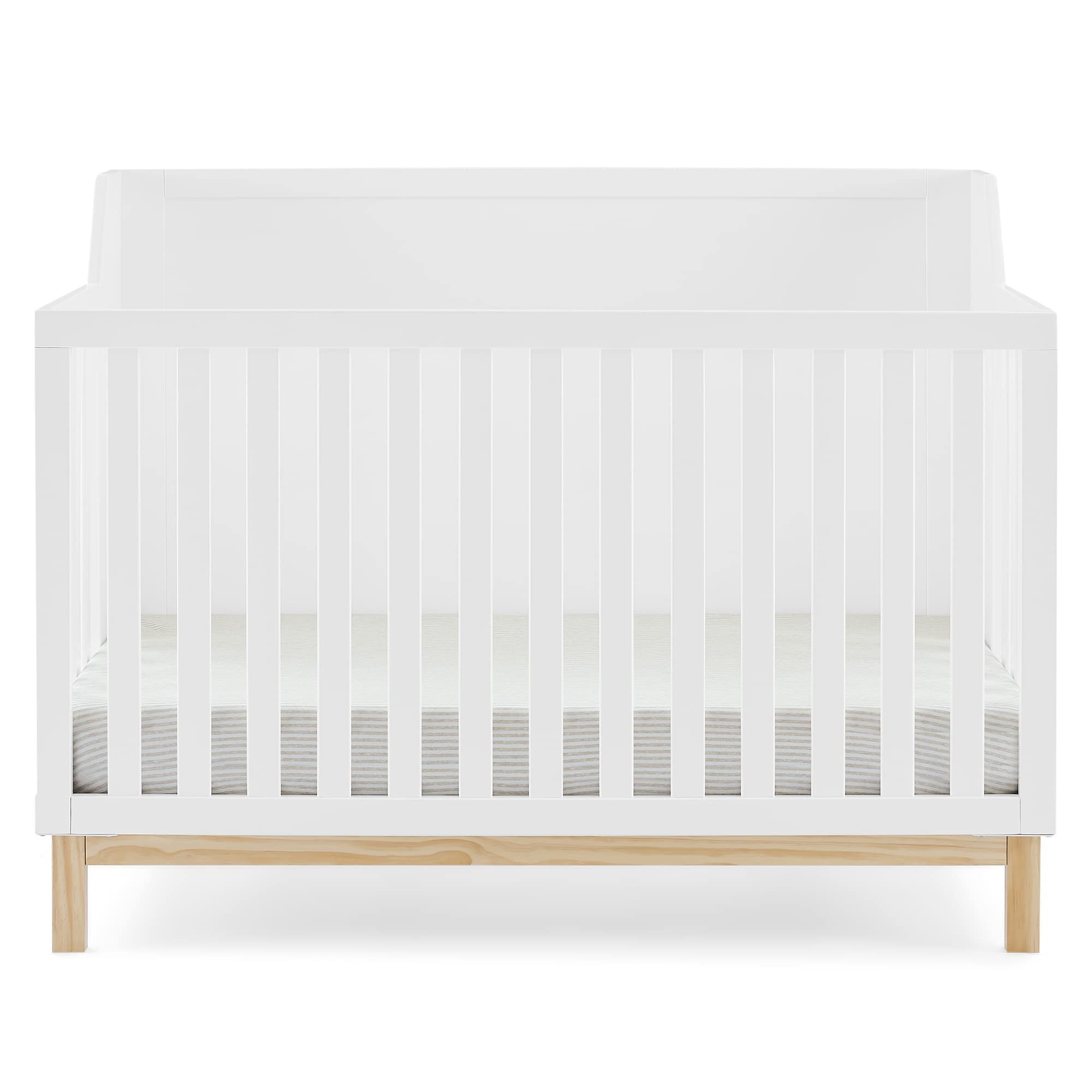 Oxford 6-in-1 Convertible Crib - Greenguard Gold Certified, Bianca White/Natural