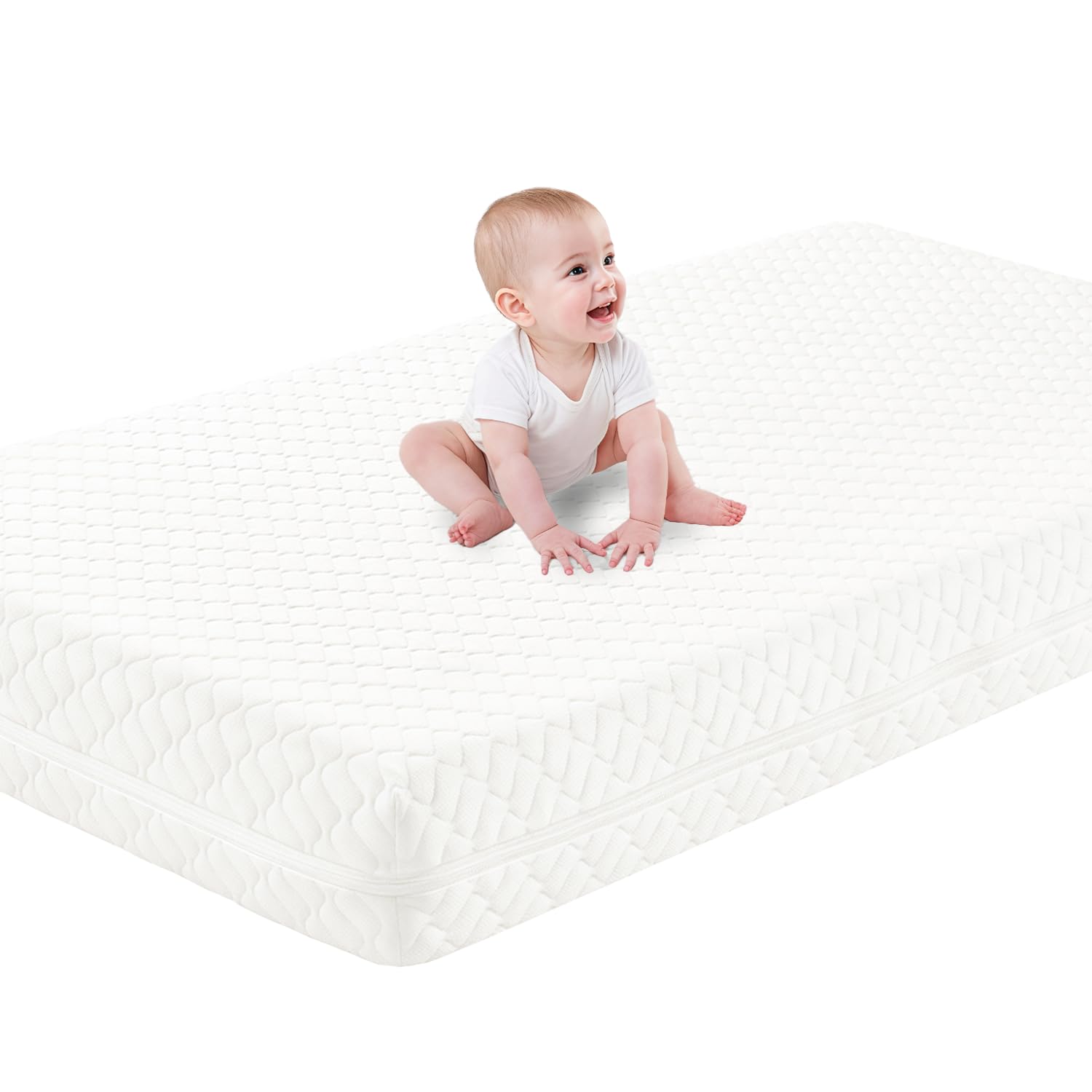 Crib Mattress, Dual-Sided Breathable Baby and Toddler Memory Foam Mattress