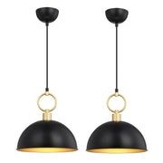 Pendant Lights Kitchen Island,Dining Room Light Fixtures Over Table 2 Pack with Black