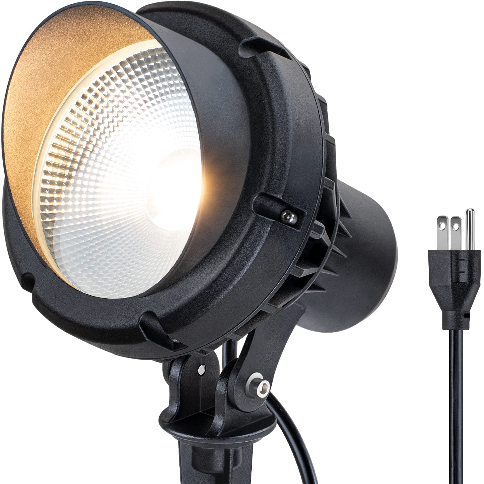 40W Spot Lights Outdoor 120V LED Plug in Spotlight Outdoor 4000LM Ultra Bright Flag