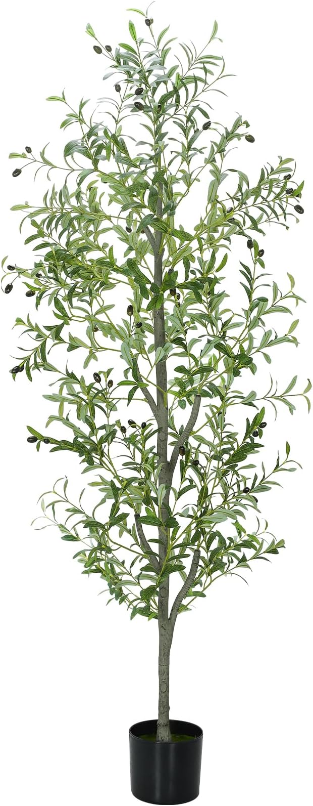 Faux Olive Tree 6FT Silk Plant Artificial Indoor, 6 FT Fake Potted Olive