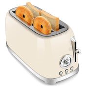 Toaster 4 Slice Wide Slot, Stainless Steel Bread Bagel Toasters