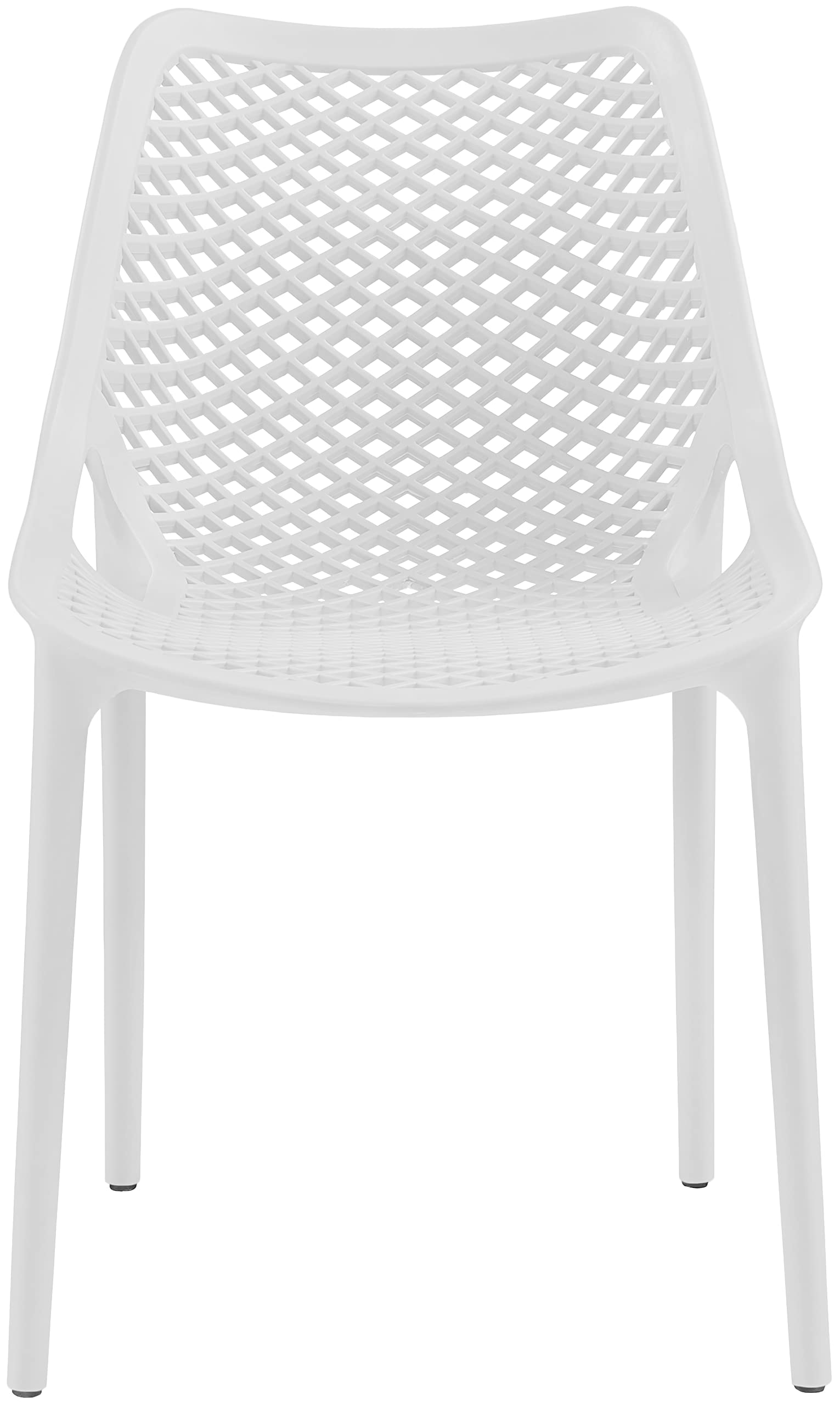 Contemporary Patio Dining Chair with Polypropylene Plastic, Weather Resisting
