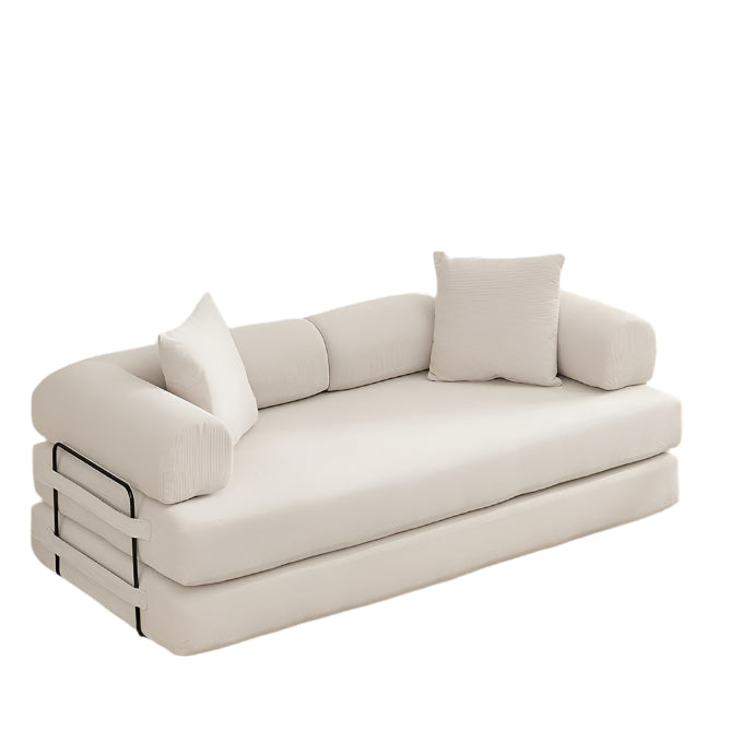 Convertible Folding Sofa Bed, Modular Floor Sofa with Removable Backrest