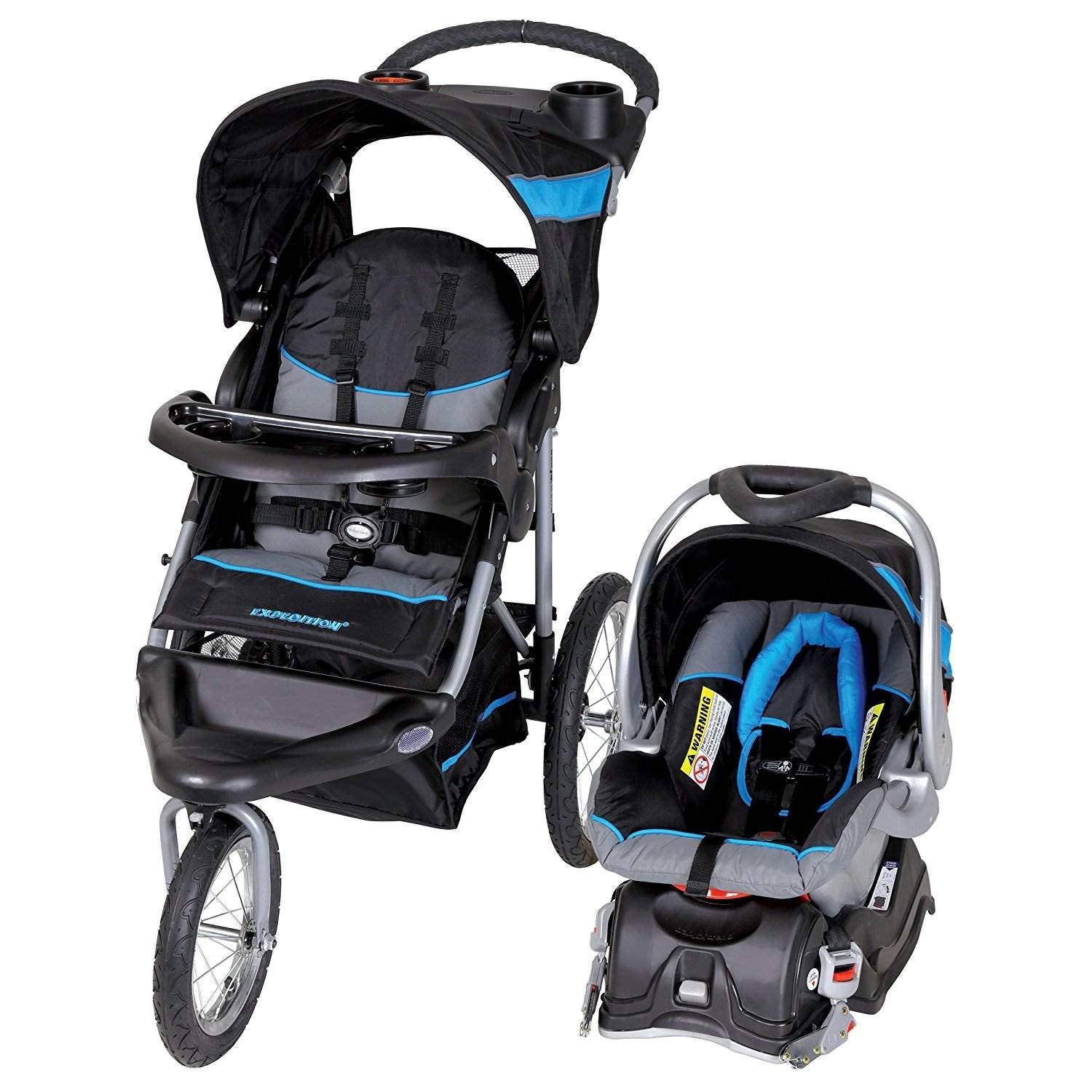 Car Seats and Bases Jogger Travel System with EZ Flex-Loc® Infant Car Seat, Millenium Blue