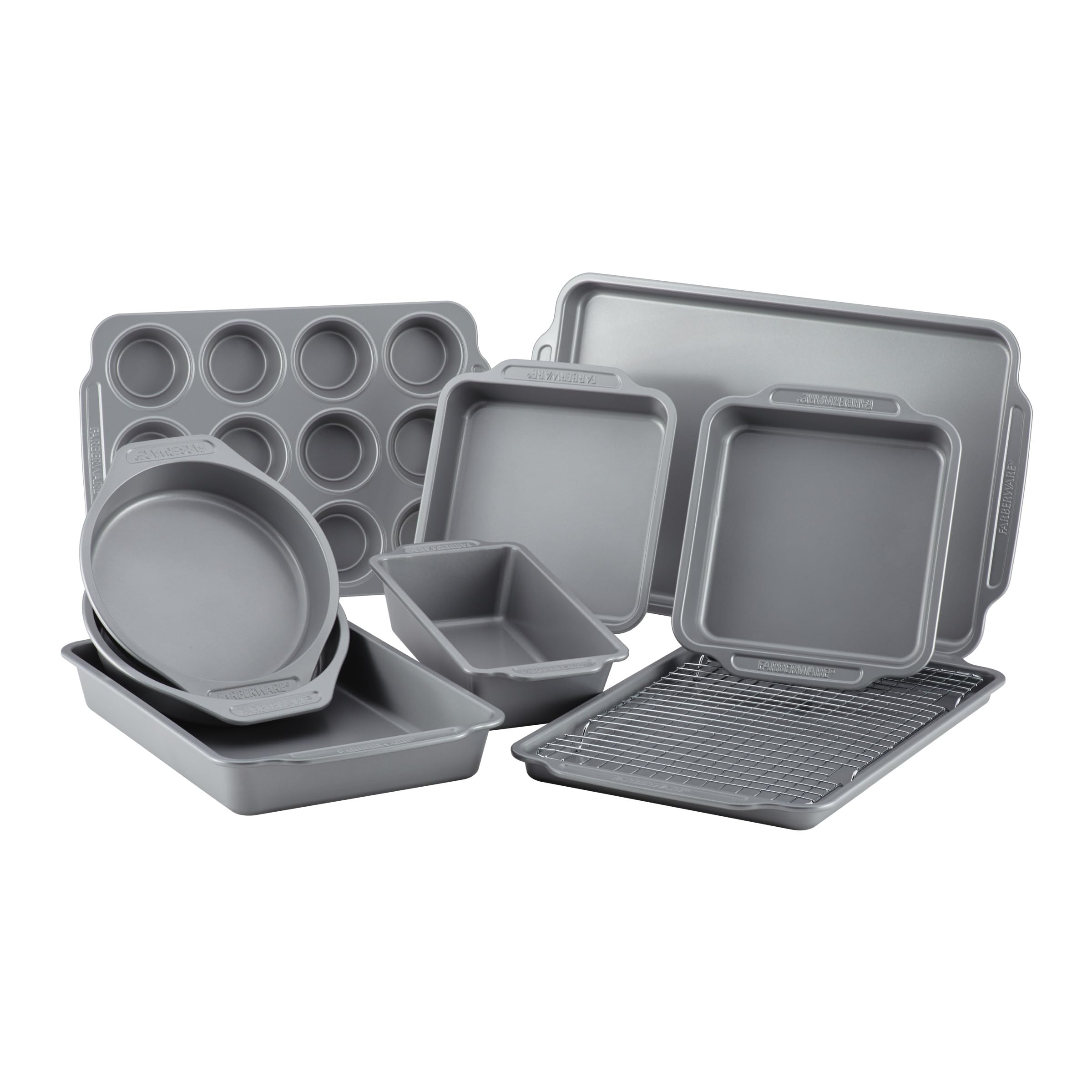 Nonstick Steel Bakeware Set with Cooling Rack
