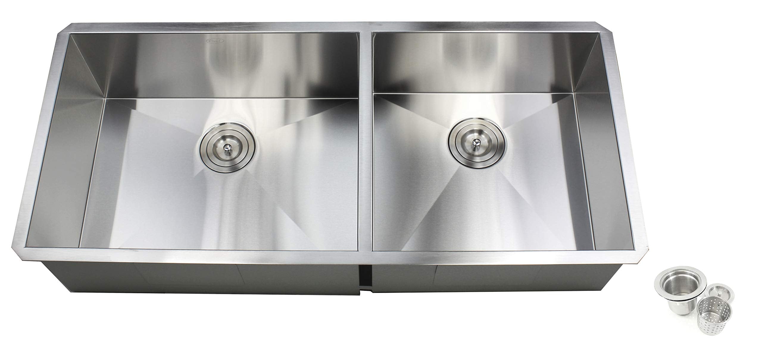 Contemporary Durable Zero Radius 16 Gauge Stainless Steel Double