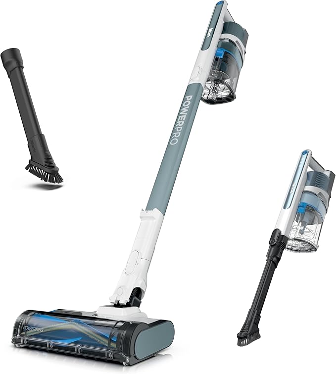 Cordless Stick Vacuum with XL Dust Cup, LED Headlights