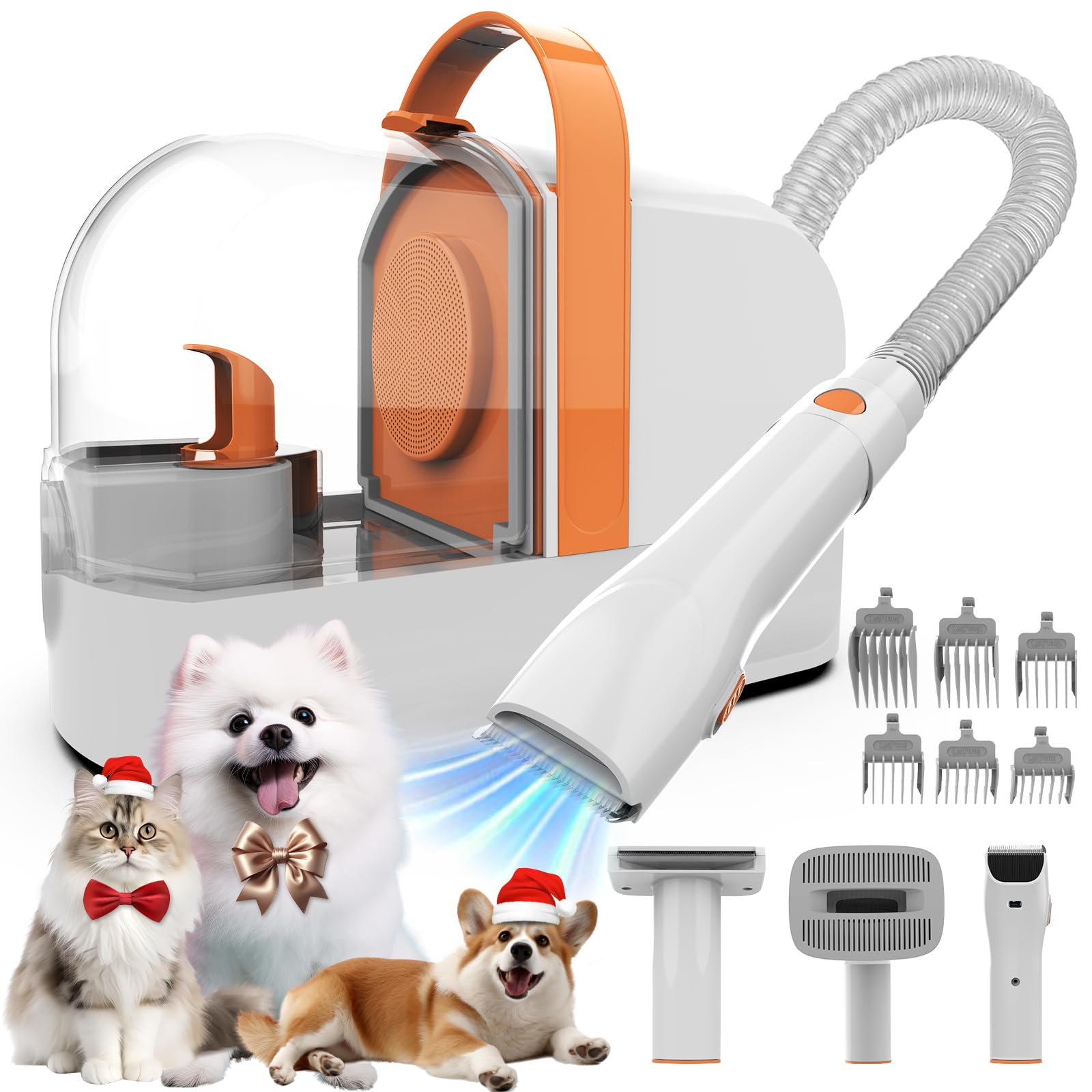 Dog Grooming Vacuum, Dog Grooming Kit with Pet Clippers, 12