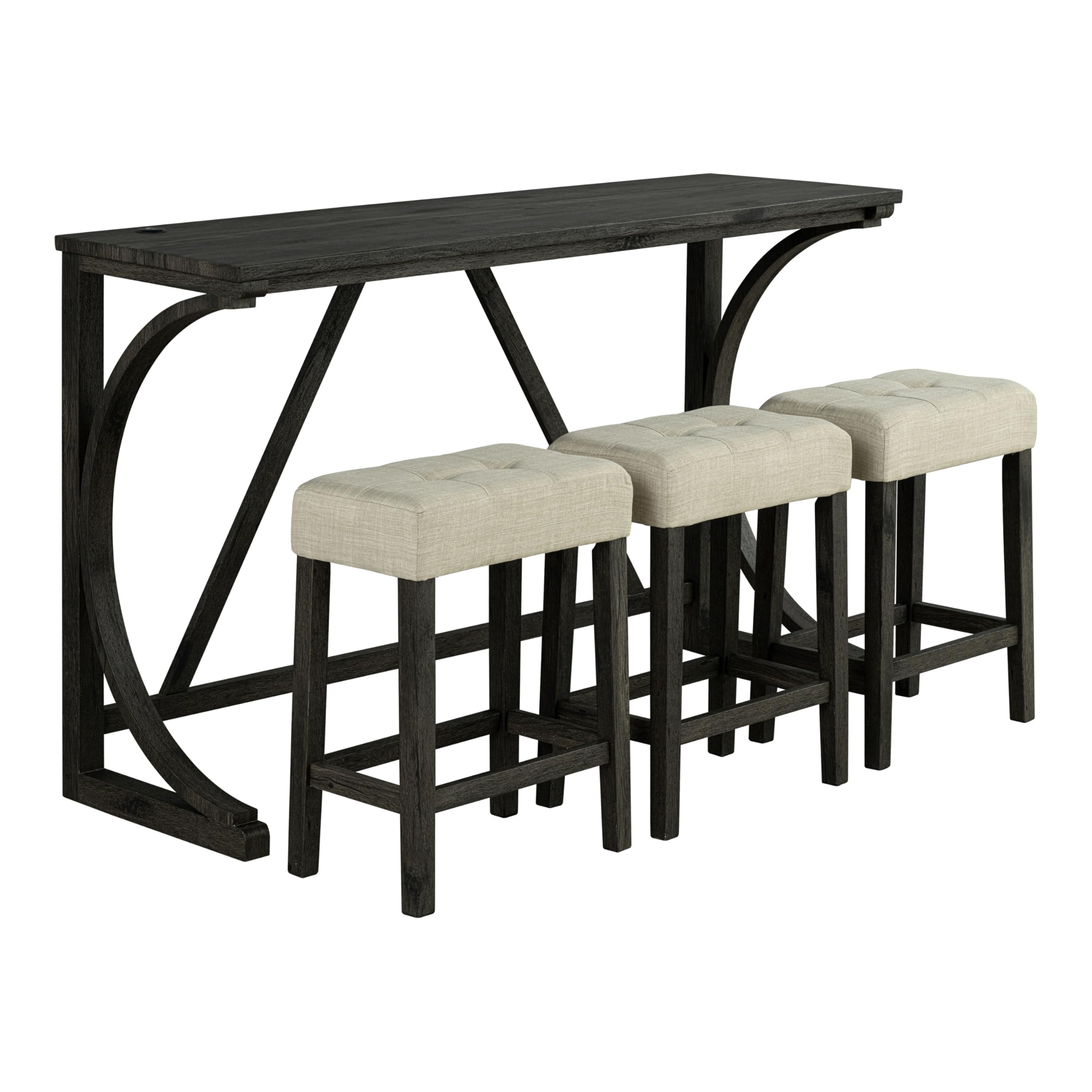 Dolisent Modern Polyester 59-inch 4-Piece Counter Height Dining Table Set