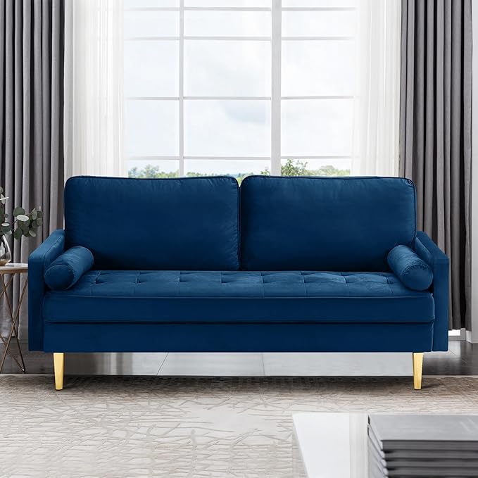 67" Modern Velvet Loveseat Sofa Couch, living room