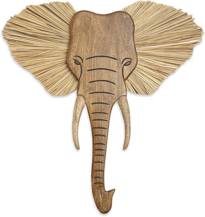 Handmade Wood Animal Safari Wall Art for Nursery Decor, Boho Jungle Theme
