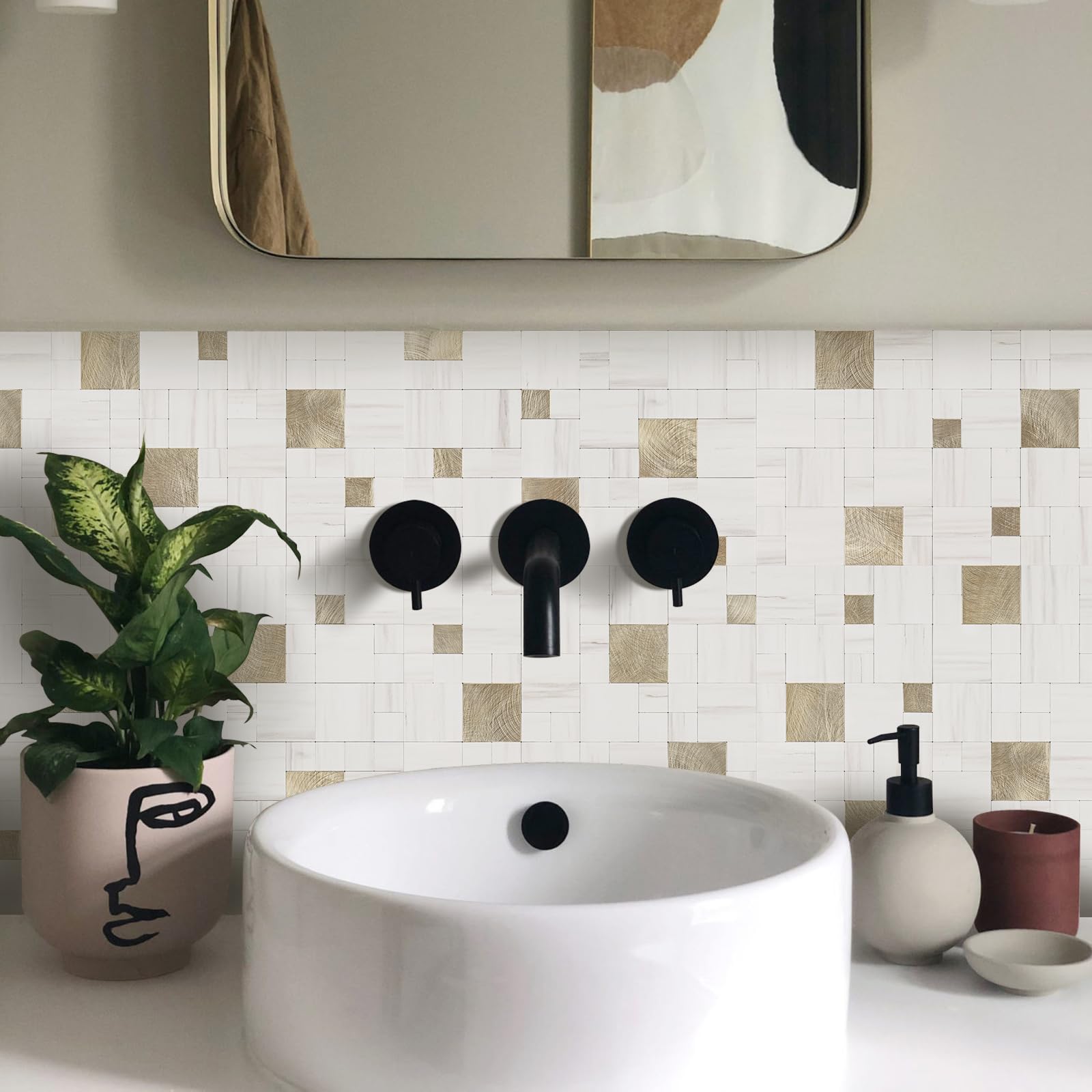 Peel and Stick Backsplash Tile, Stick on Backsplash for Kitchen and Bathroom