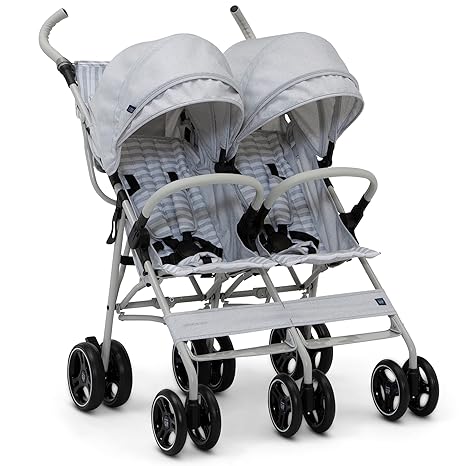 Side-by-Side Double Stroller - Lightweight Double Stroller with Recline