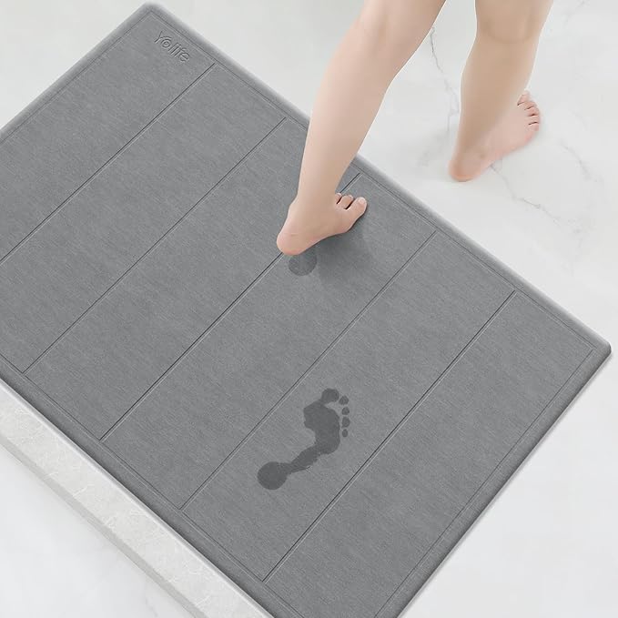 32"x 20" Stone Bath Mat Large, Diatomaceous Earth Bath Mat for Bathroom