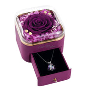 Preserved Real Purple Rose,Forever Flowers Rose Gifts for Women Mum Wife Girlfriend