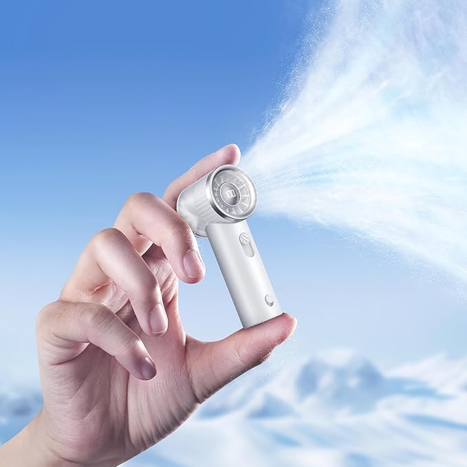 2025 Mini & Powerful Turbo 100 Speeds Cooling Handheld Fan Rechargeable LED